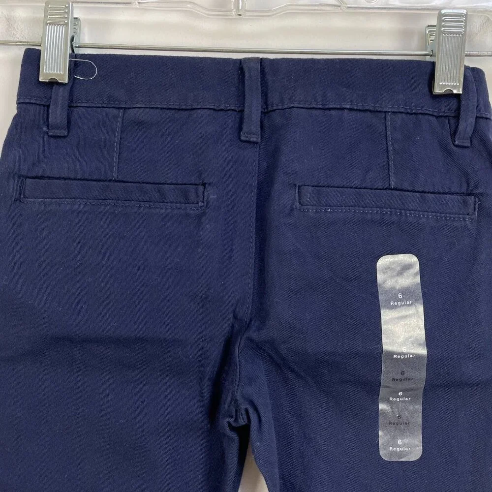 Gap Kids Girls‎ 6 Regular Skinny Chino Stretch Navy Pants School Uniform Preppy